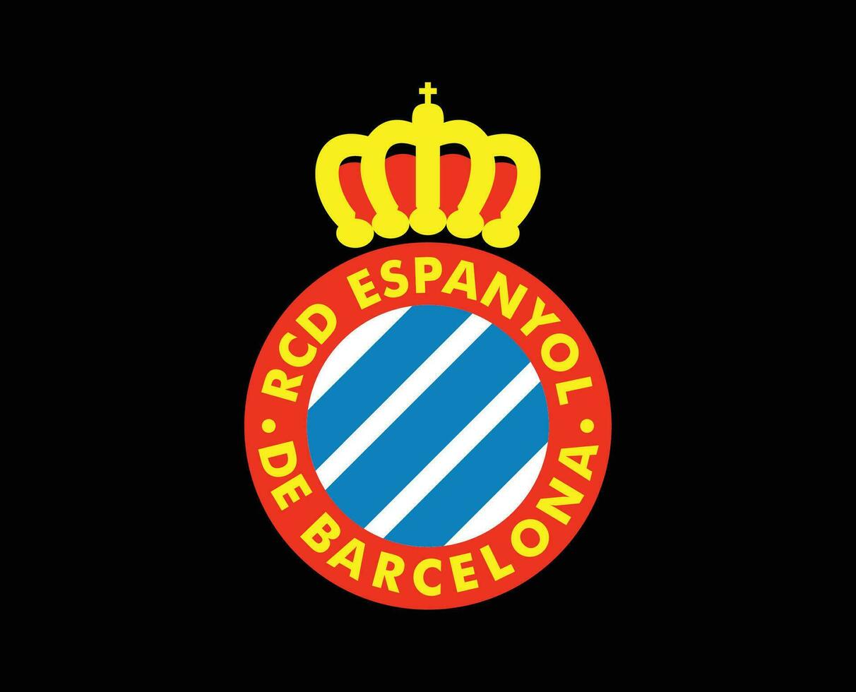 espanyol klubb logotyp symbol la liga Spanien fotboll abstrakt design vektor illustration med svart bakgrund