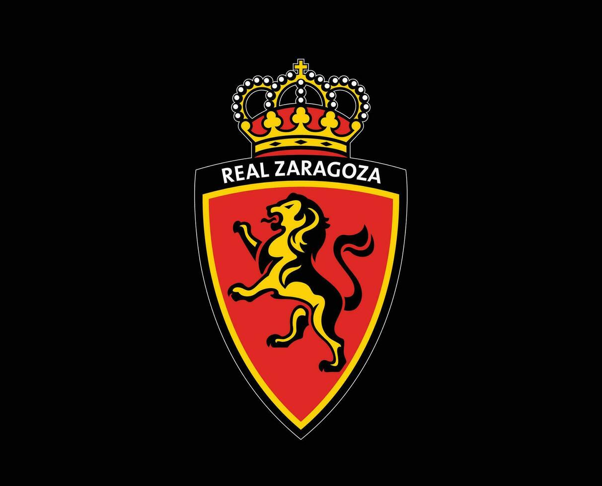echt Saragossa Verein Logo Symbol la liga Spanien Fußball abstrakt Design Vektor Illustration mit schwarz Hintergrund