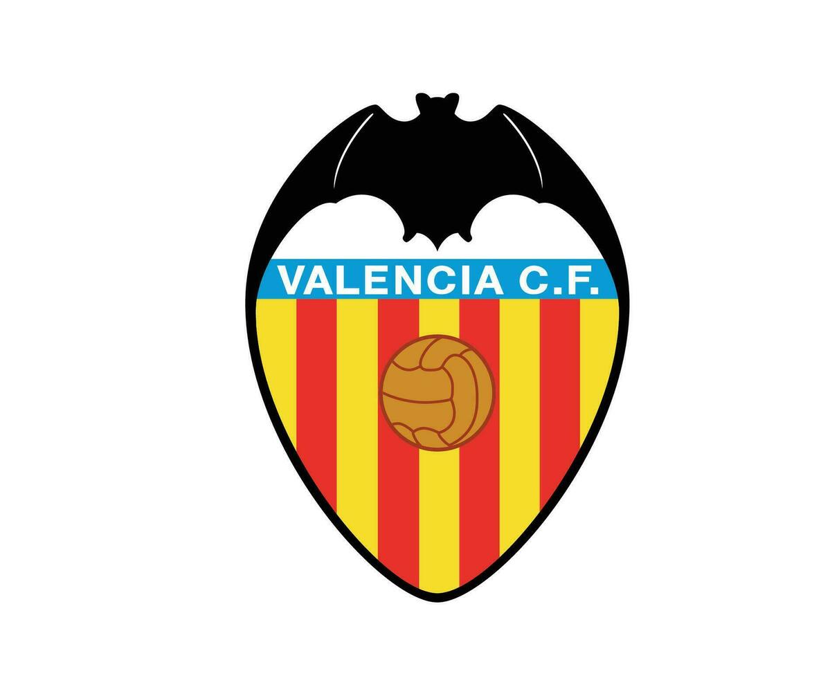 valencia klubb symbol logotyp la liga Spanien fotboll abstrakt design vektor illustration