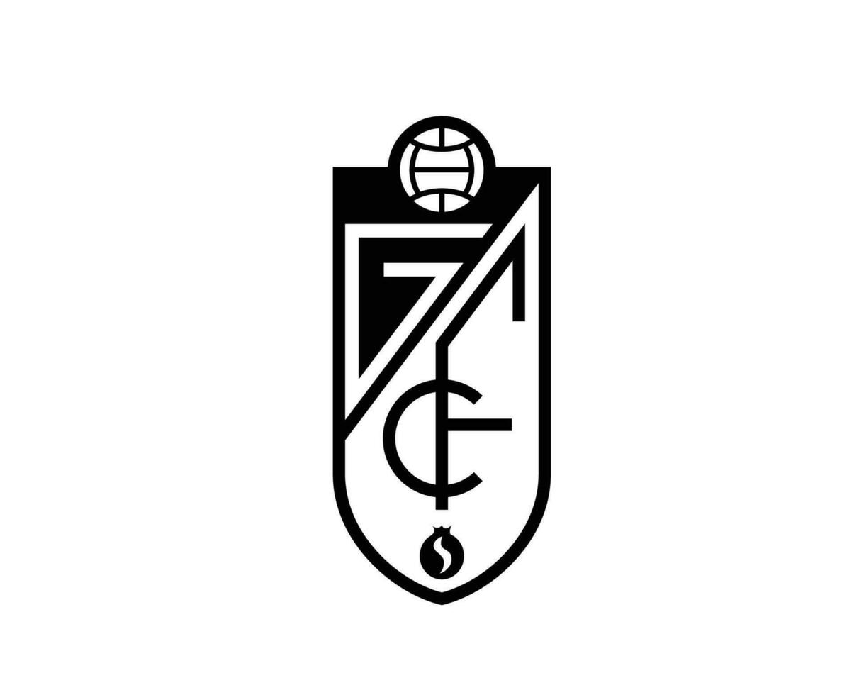 granada klubb symbol logotyp svart la liga Spanien fotboll abstrakt design vektor illustration