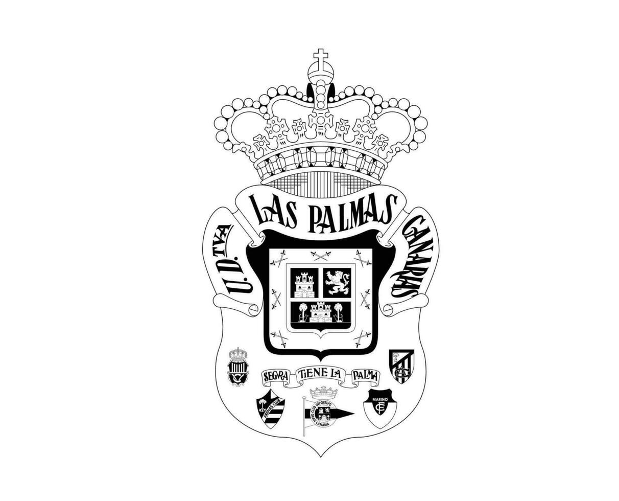 las Palmen Verein Logo Symbol schwarz la liga Spanien Fußball abstrakt Design Vektor Illustration