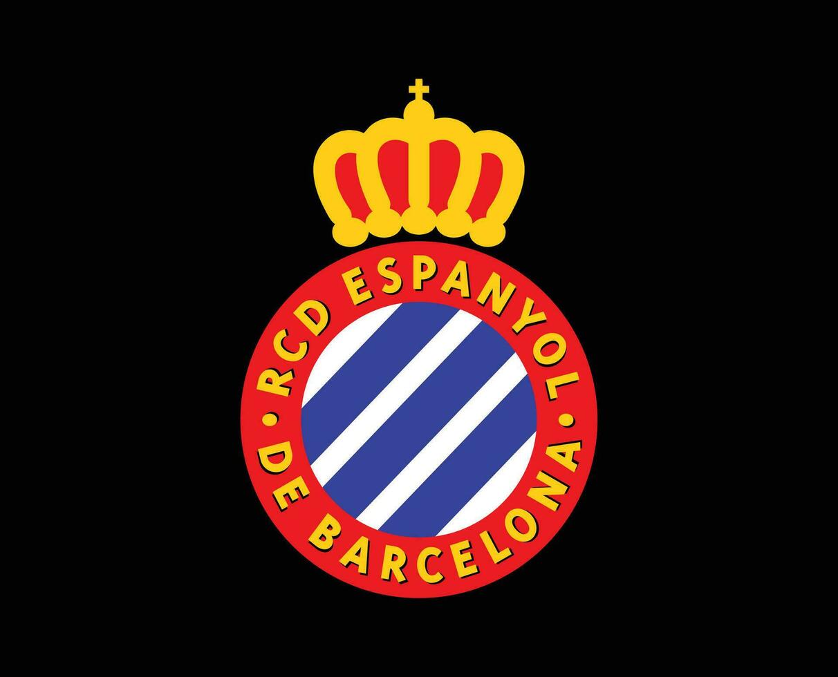 Espanyol Verein Symbol Logo la liga Spanien Fußball abstrakt Design Vektor Illustration mit schwarz Hintergrund