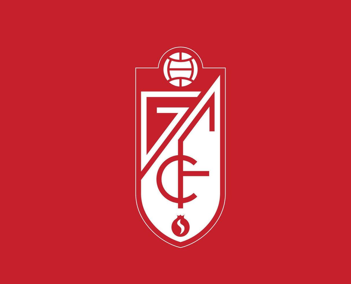 Granada Verein Logo Symbol la liga Spanien Fußball Design abstrakt Vektor Illustration mit rot Hintergrund