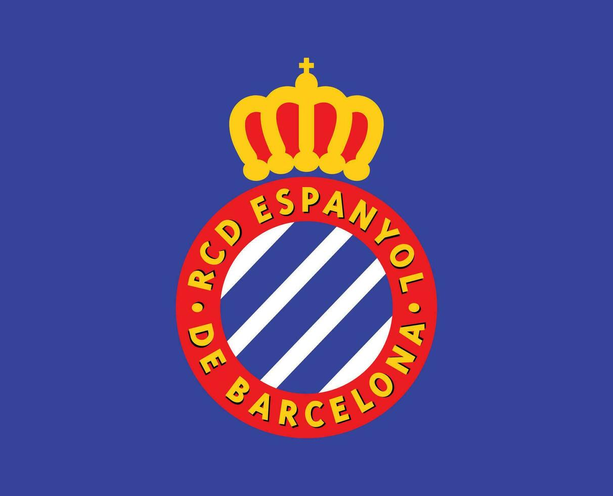 espanyol klubb symbol logotyp la liga Spanien fotboll abstrakt design vektor illustration med blå bakgrund