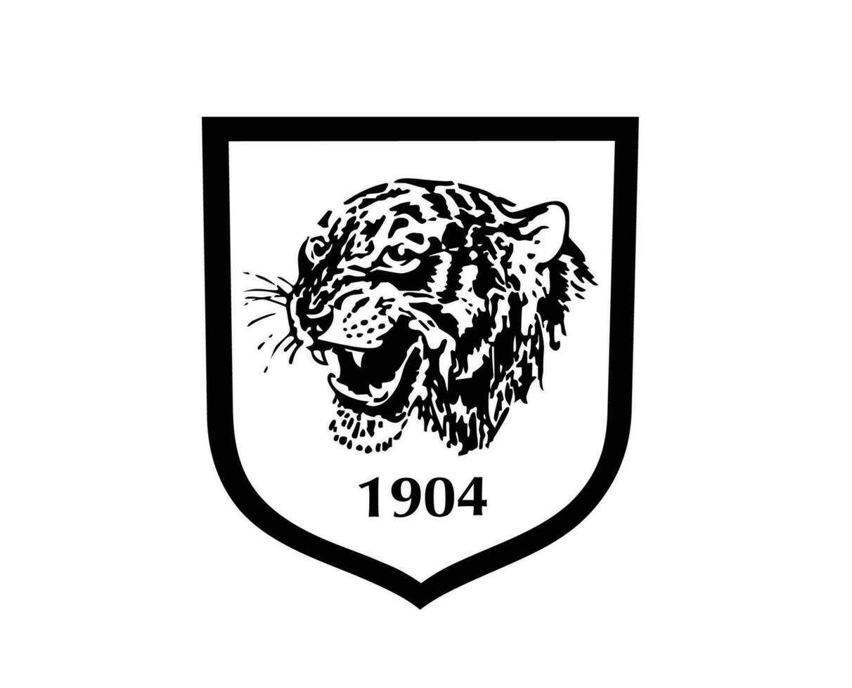 Rumpf Stadt Verein Logo Symbol schwarz Premier Liga Fußball abstrakt Design Vektor Illustration