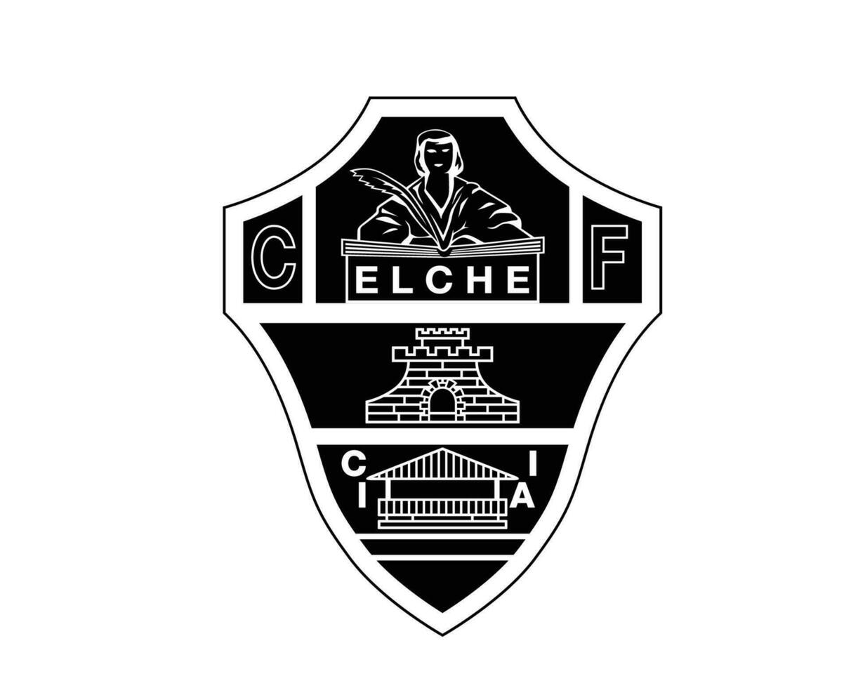 elche klubb logotyp symbol svart la liga Spanien fotboll abstrakt design vektor illustration