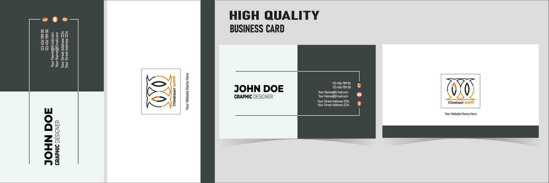 hög kvalitet företag kort ny enkel företag kort layout vektor