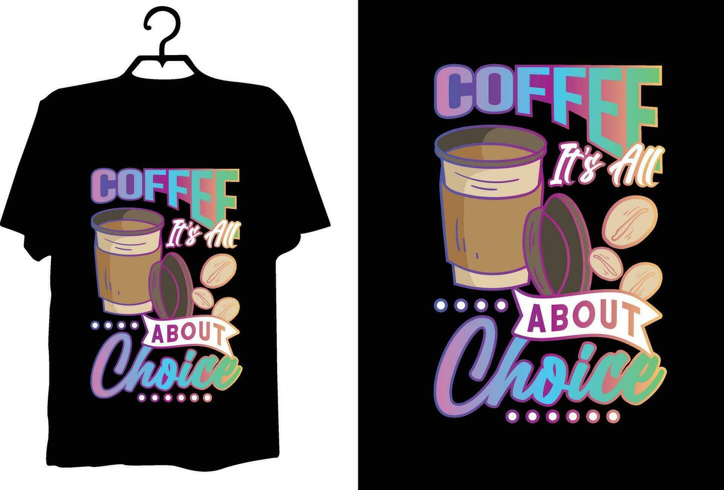 kaffe t -shirt design vektor