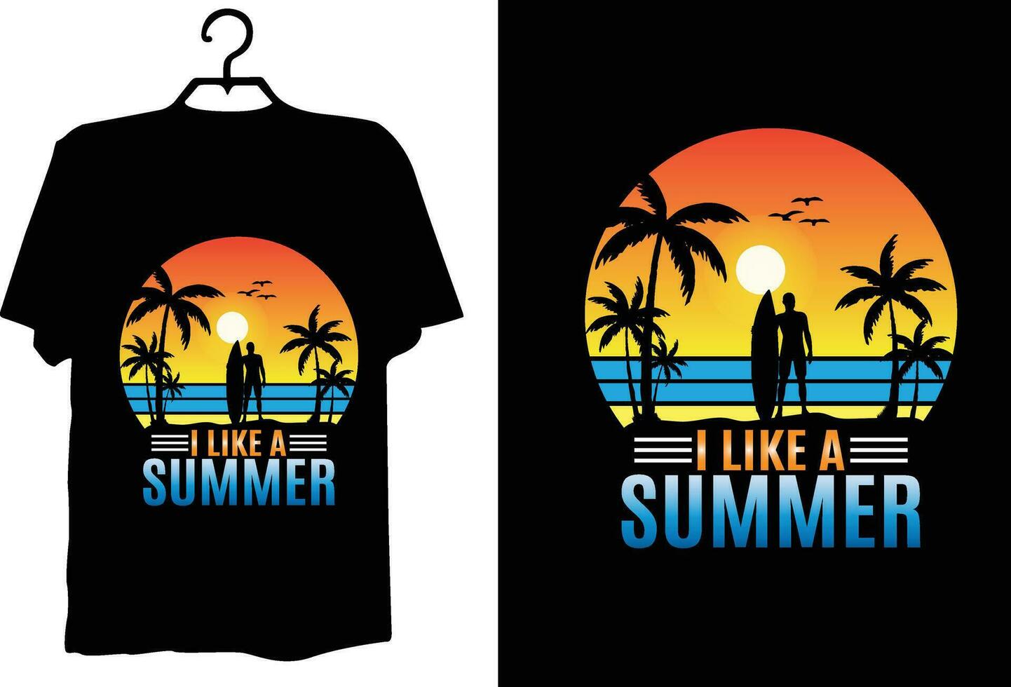 Sommer-T-Shirt-Design vektor