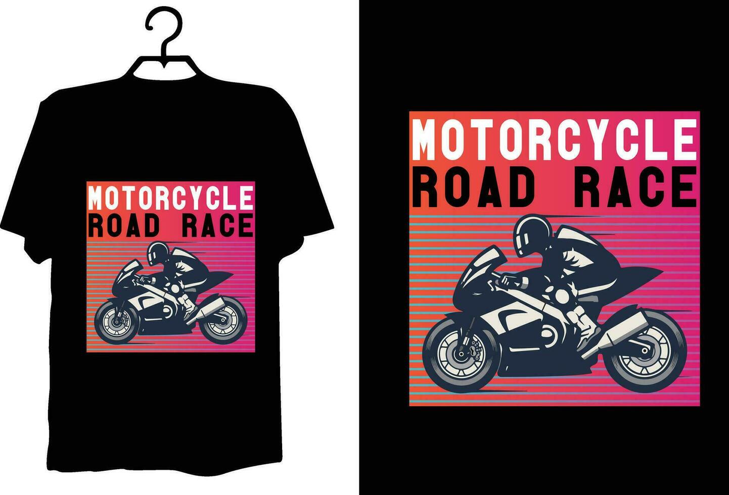 Motorrad-T-Shirt-Design vektor