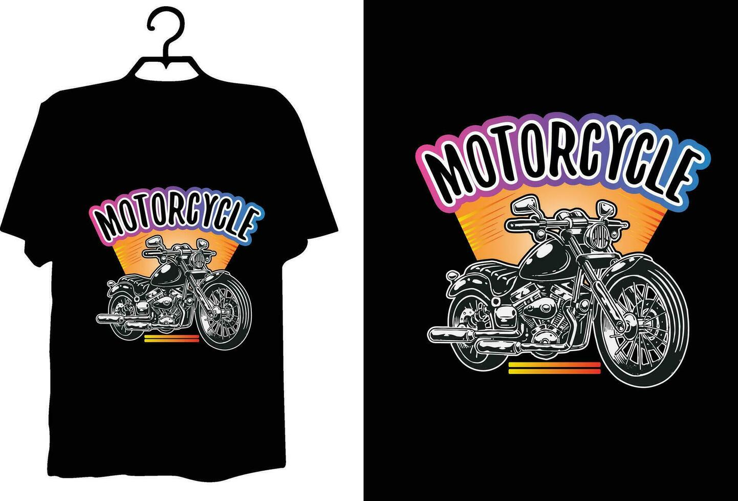 Motorrad-T-Shirt-Design vektor