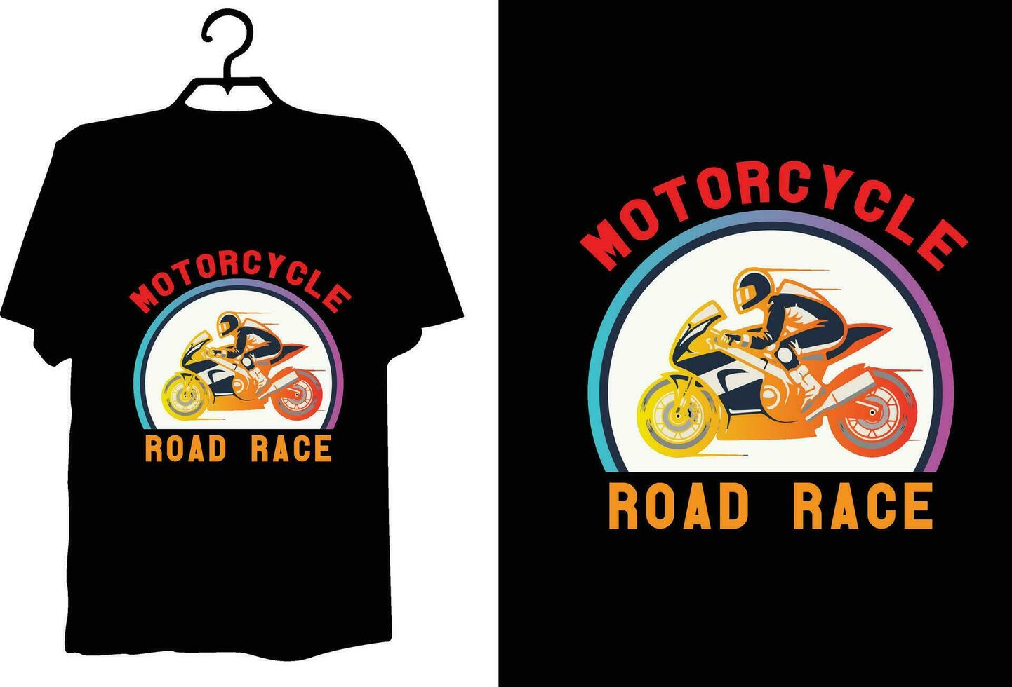 motorcykel t-shirt design vektor