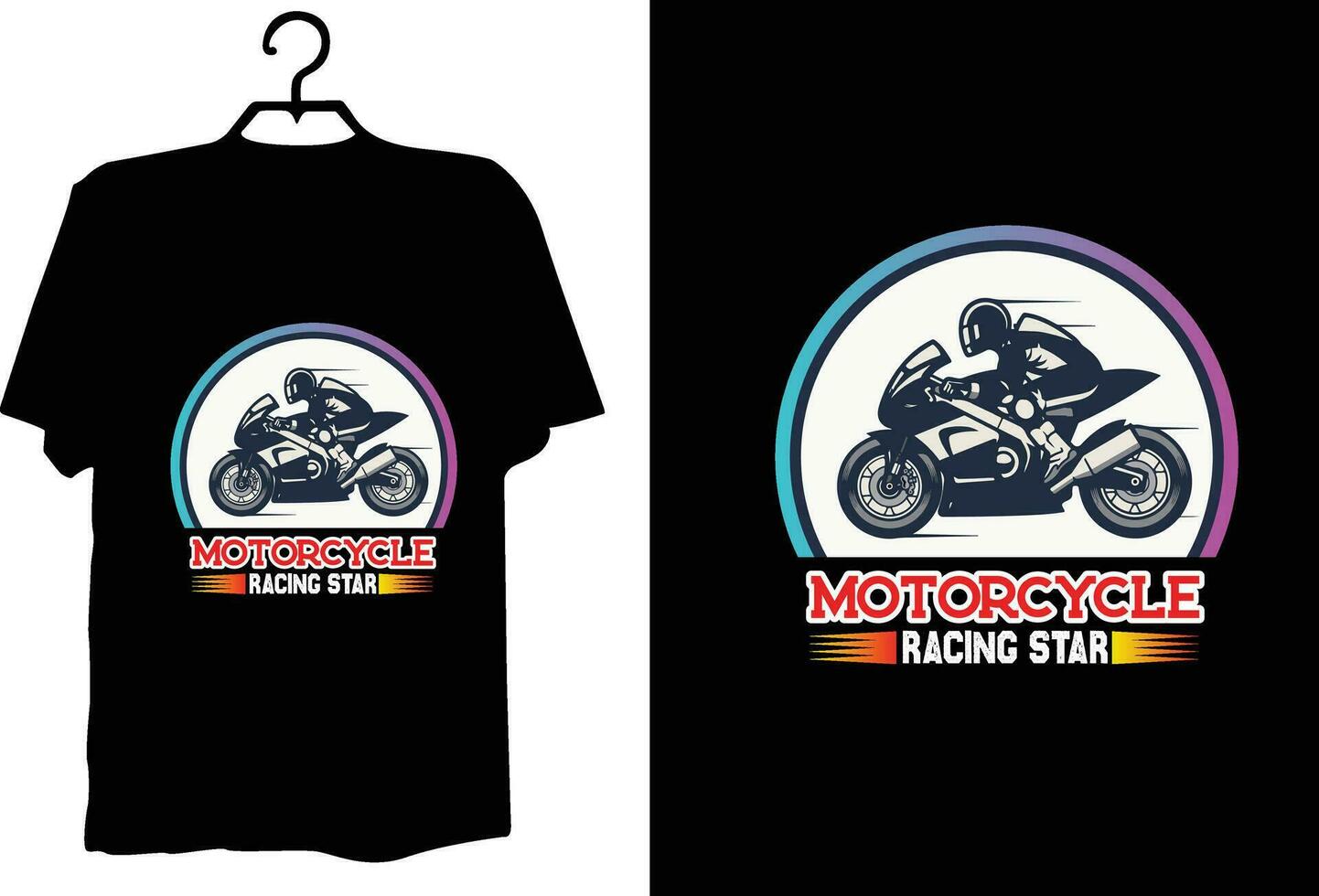 motorcykel t-shirt design vektor