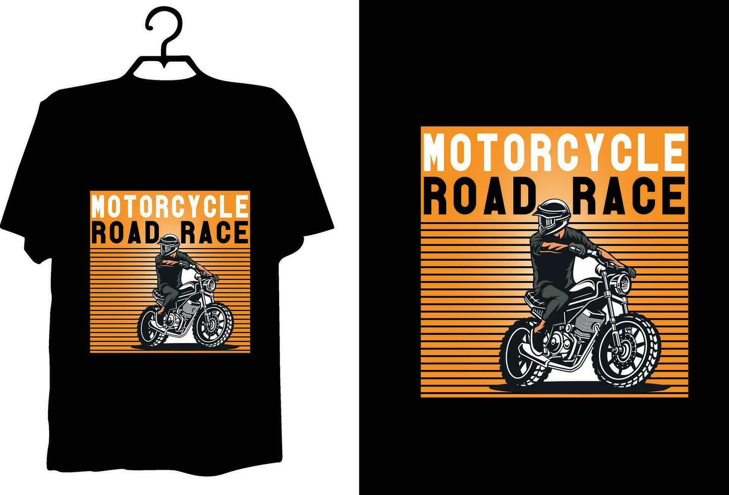 Motorrad-T-Shirt-Design vektor