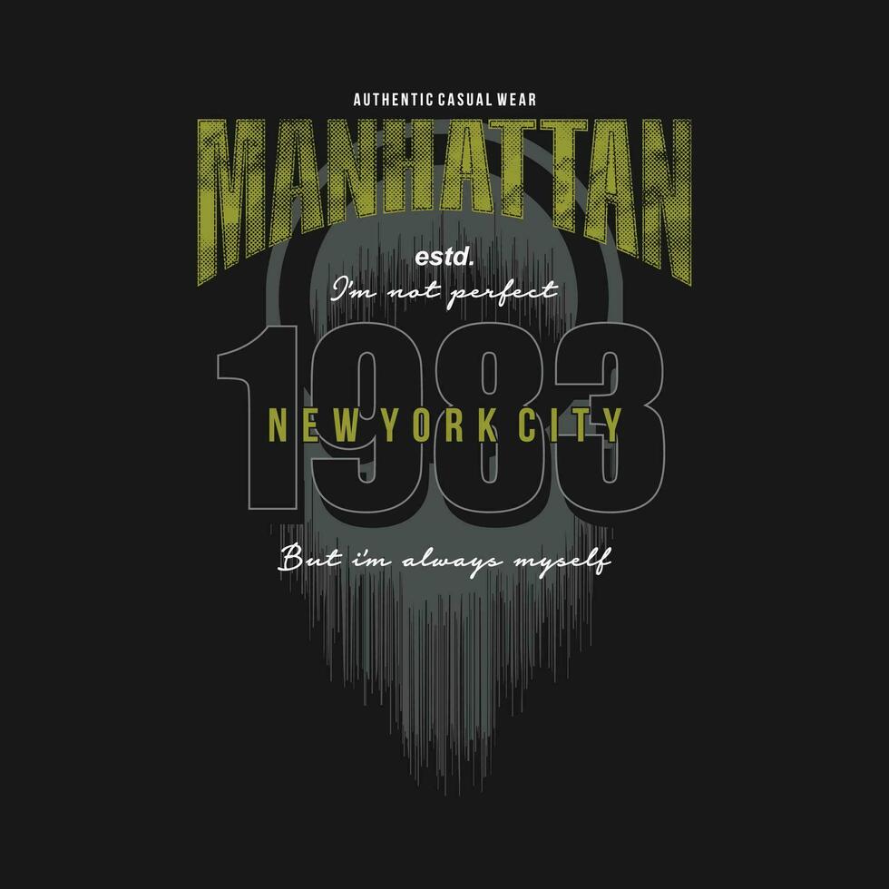 Manhattan abstrakt Grafik, Typografie Vektor, t Hemd Design Illustration, gut zum bereit drucken, und andere verwenden vektor