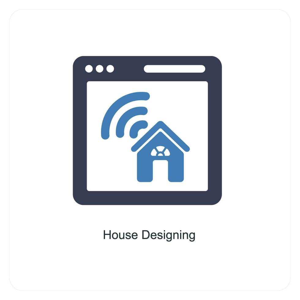 hus design och arkitektur ikon begrepp vektor