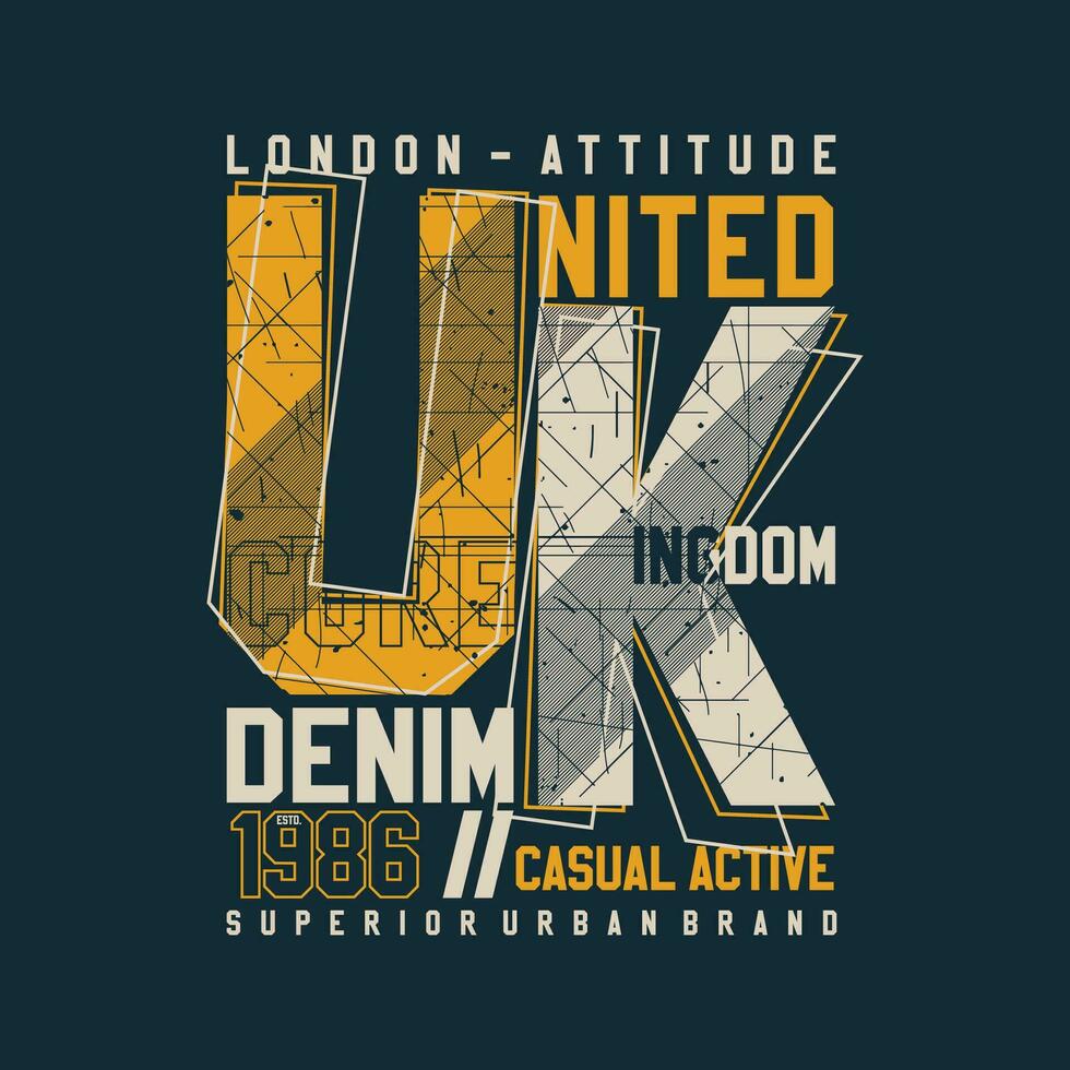 London vereinigt Königreich städtisch Straße, Grafik Design, Typografie Vektor Illustration, modern Stil, zum drucken t Hemd
