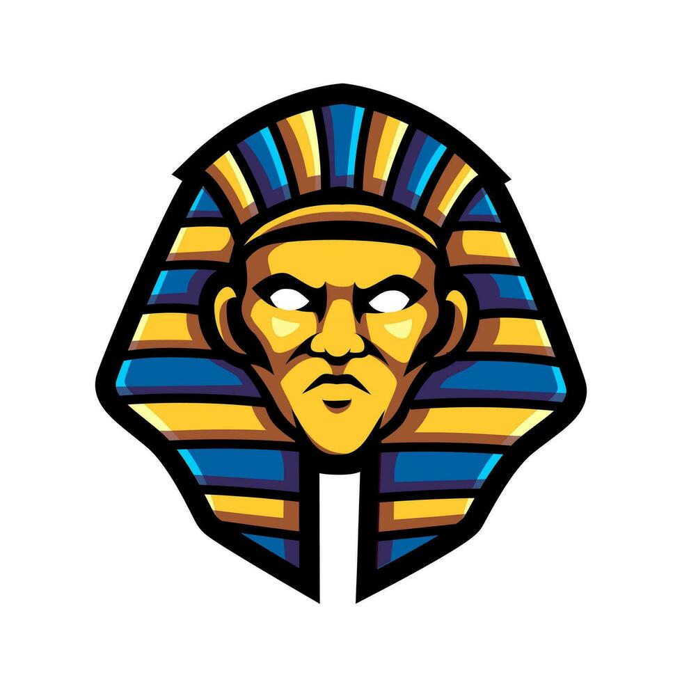 professionell logotyp egyptisk farao. vektor illustration