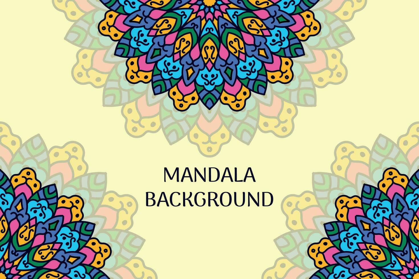 Luxus Mandala Hintergrund mit bunt Muster Arabisch Osten Stil. dekorativ Mandala zum drucken, Poster, Abdeckung, Broschüre, Flyer, Banner vektor
