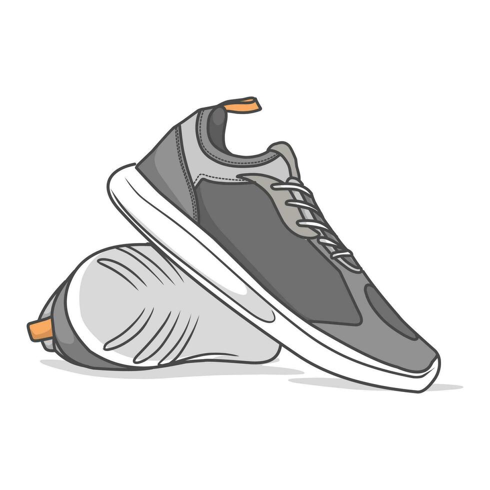 Turnschuhe Design mit Seite Winkel. Sport Schuhe . vektor