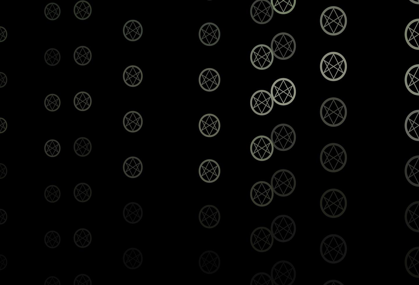 dunkelgrauer Vektorhintergrund mit okkulten Symbolen vektor