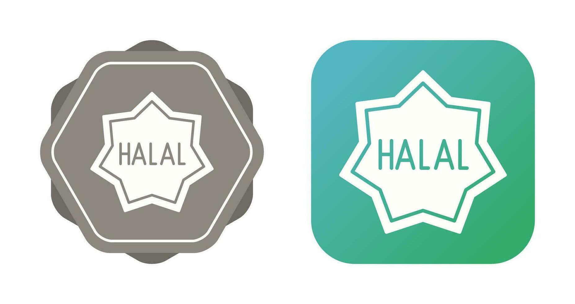 Symbol für Halal-Vektor vektor