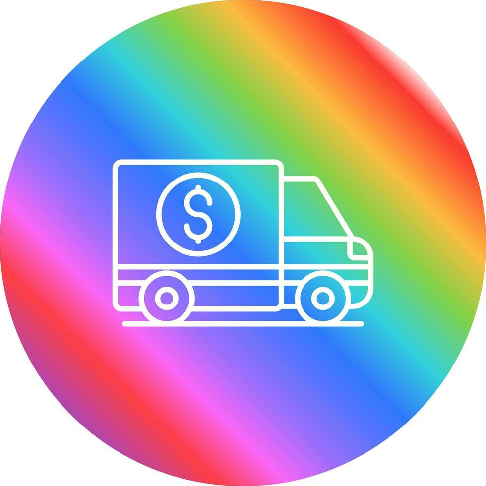 Geld-LKW-Vektor-Symbol vektor