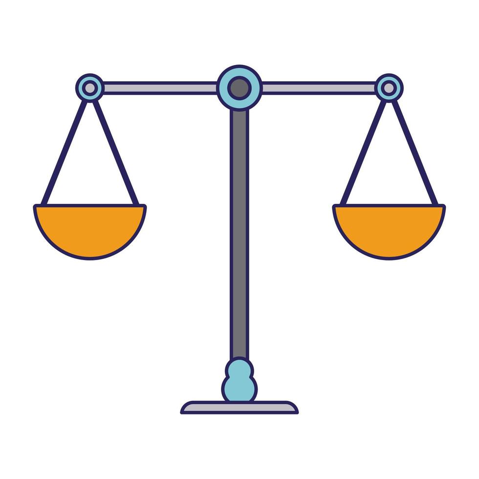 Symbol für Gerechtigkeitsgleichgewicht isoliert vektor