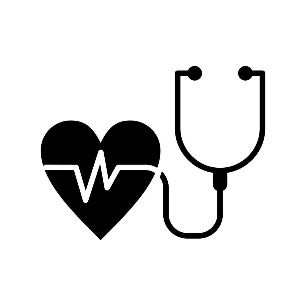stetoskop vektor symbol ikon illustration isolerat på vit bakgrund