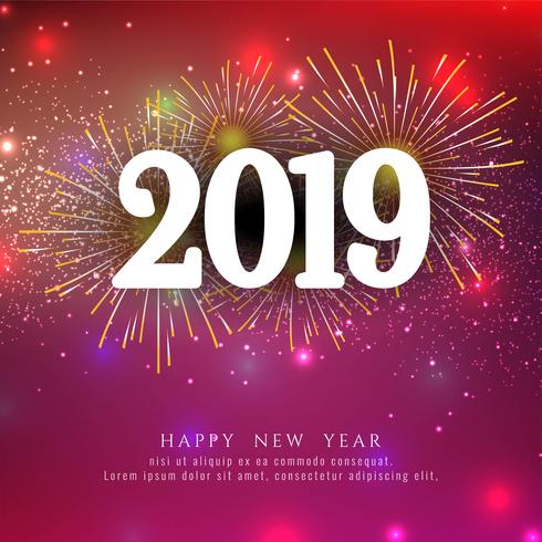 Gott nytt år 2019 elegant bakgrund vektor