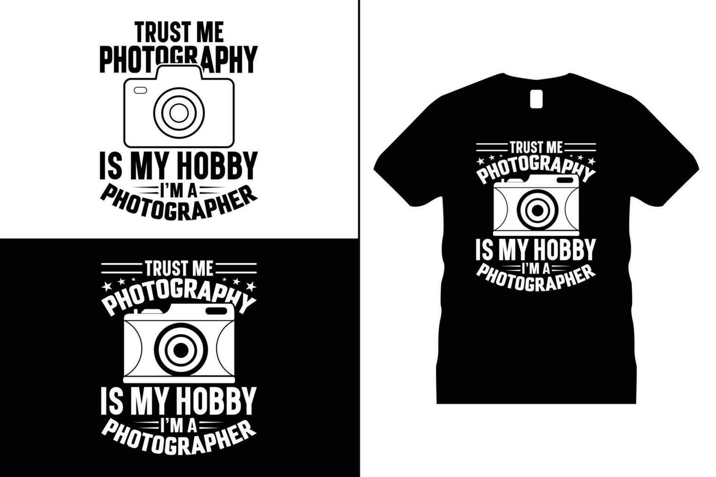 Fotograf oder Kamera T-Shirt Design Vektor. verwenden zum T-Shirt, Tassen, Aufkleber, Karten, usw. vektor