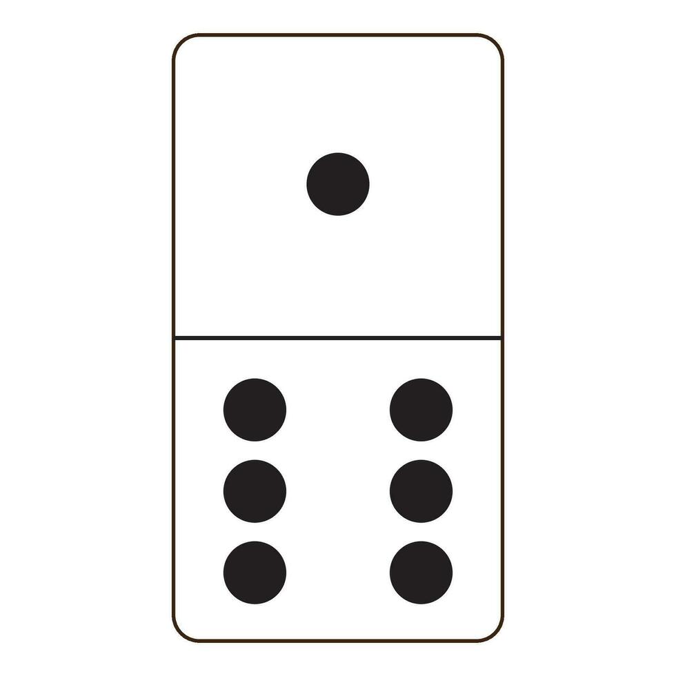 Domino Karte Symbol Logo Vektor Design