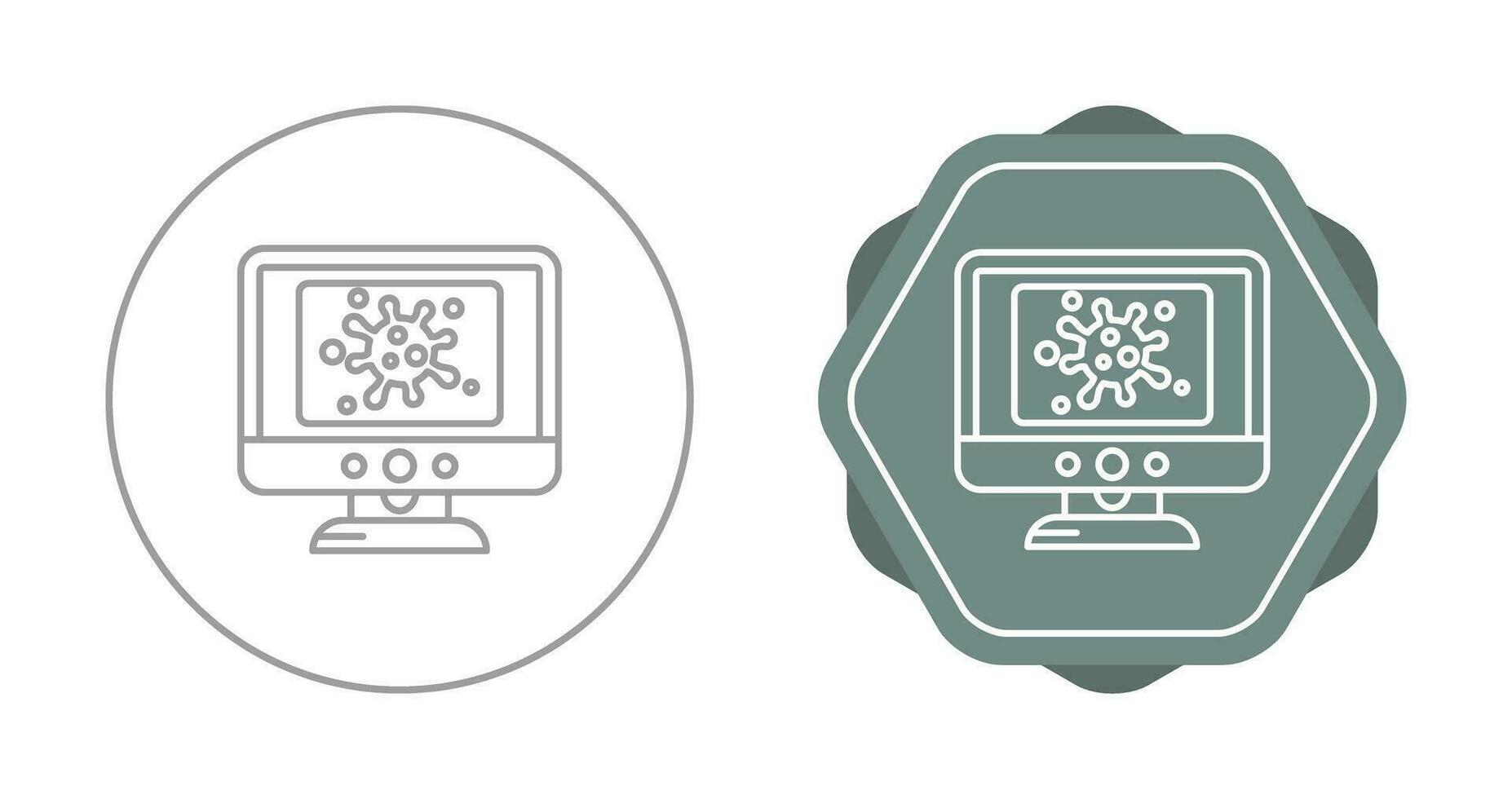 Virus-LCD-Vektorsymbol vektor