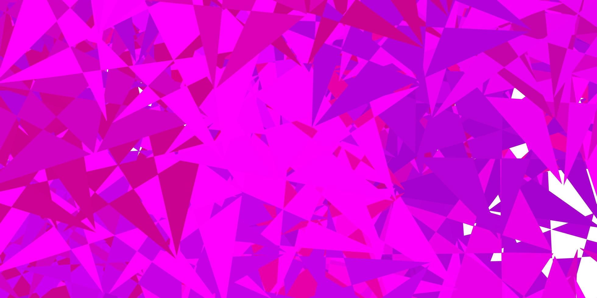 dunkelvioletter Vektorhintergrund mit Dreieckslinien vektor