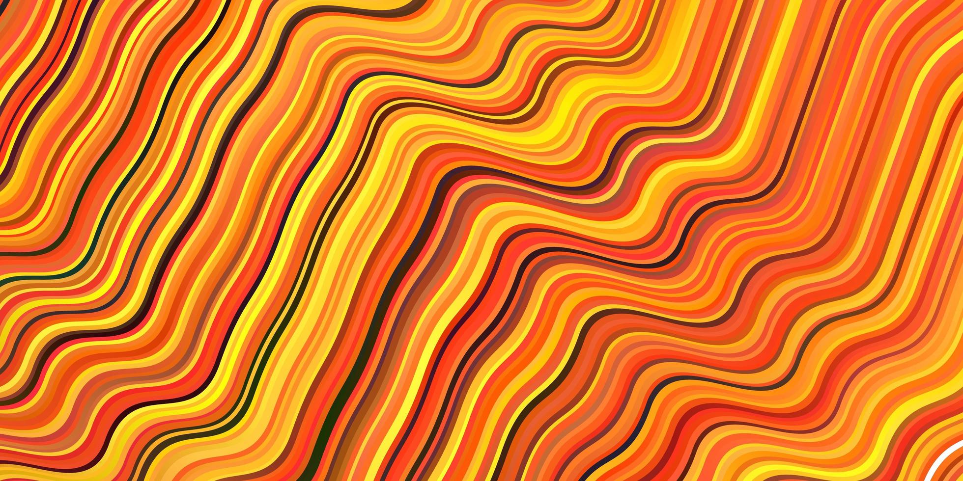 mörk orange vektor mönster med böjda linjer