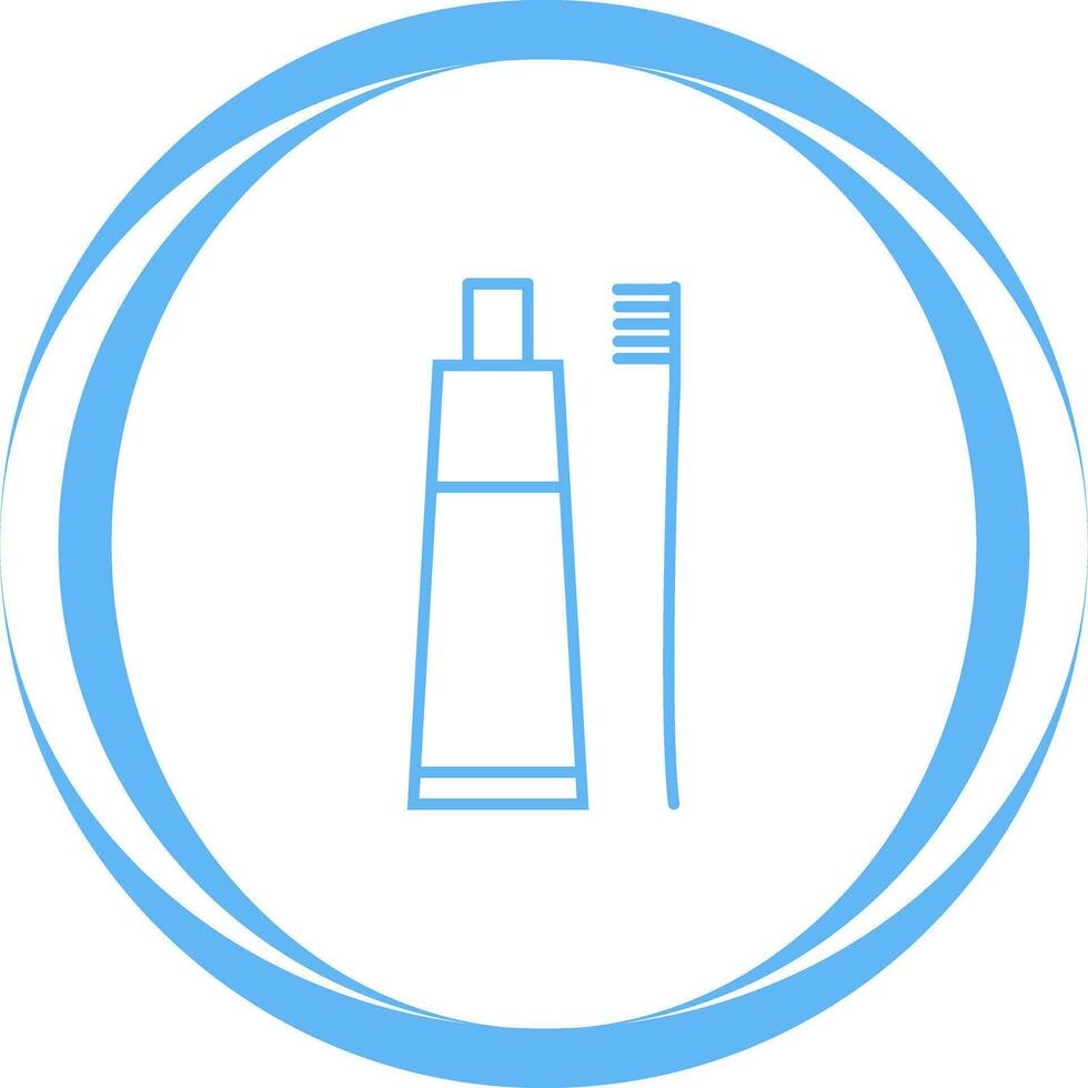 tandborste och tandkräm vektor ikon