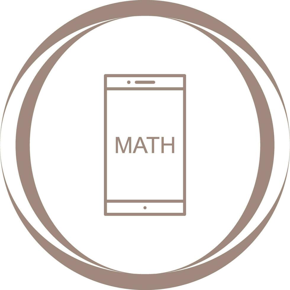 studerar matematik på mobil vektor ikon