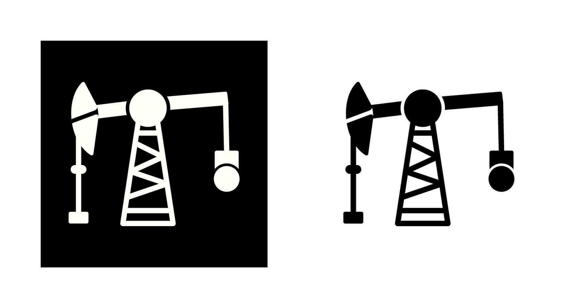 Pumpjack-Vektorsymbol vektor