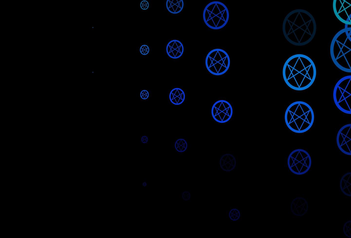 mörkblå grön vektor bakgrund med mysteriesymboler