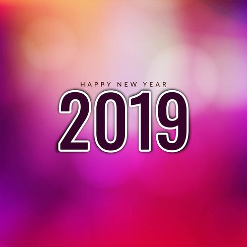 Snyggt nytt år 2019 hälsning bakgrund vektor