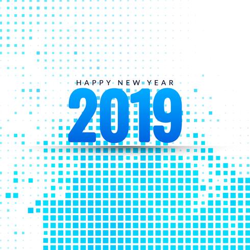 Abstrakter guten Rutsch ins Neue Jahr 2019 stilvoller Hintergrund vektor