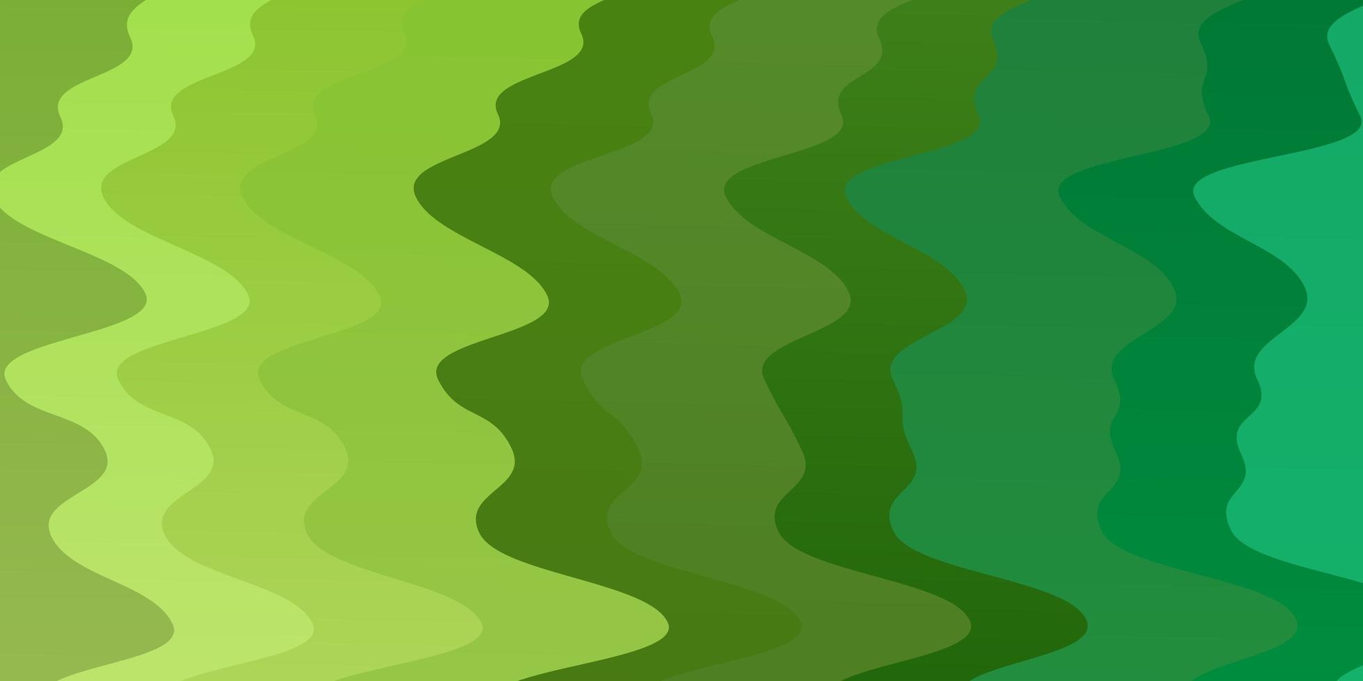 ljusgrönt vektormönster med böjda linjer vektor