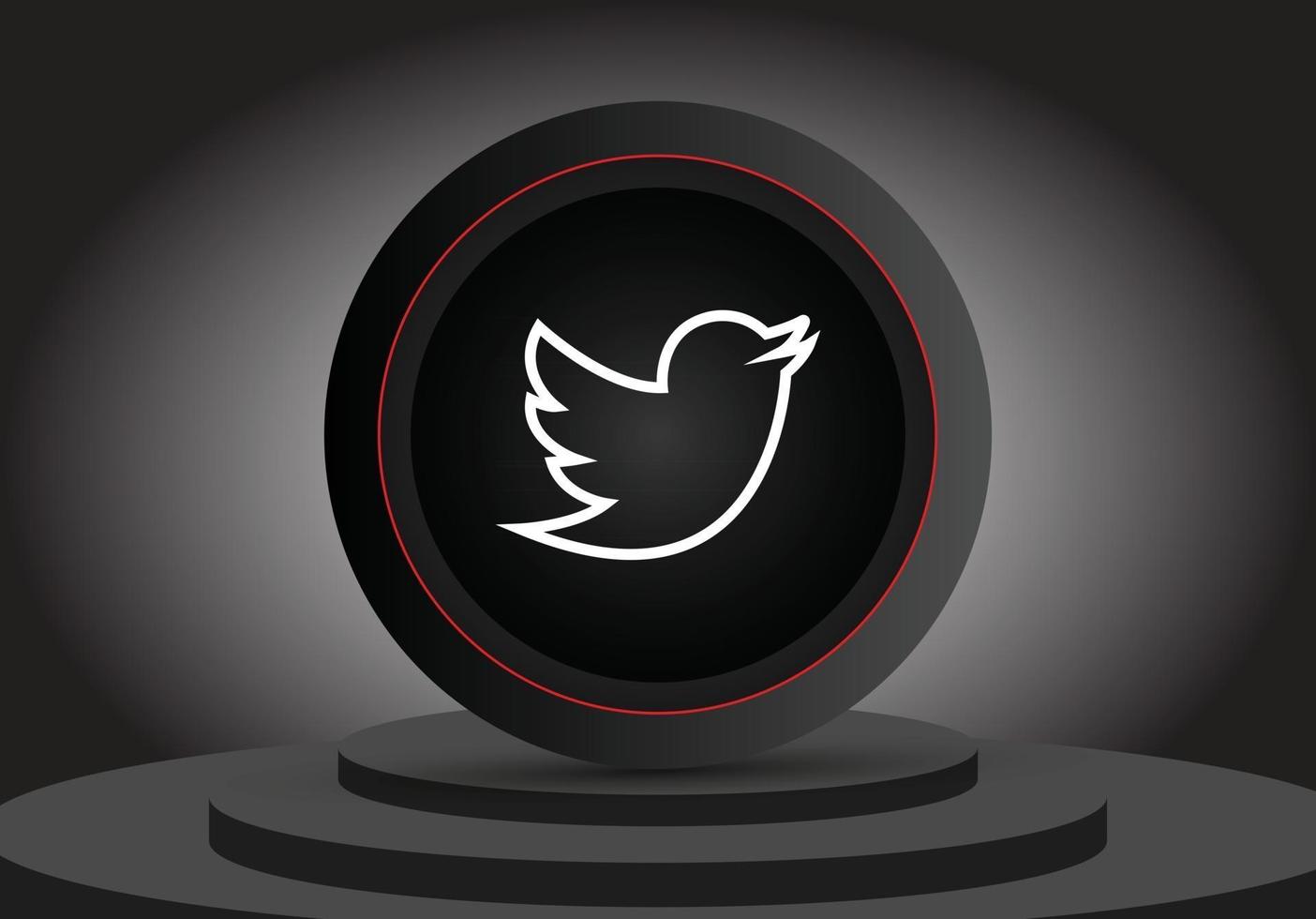 Social Media 3D Twitter Icon vektor