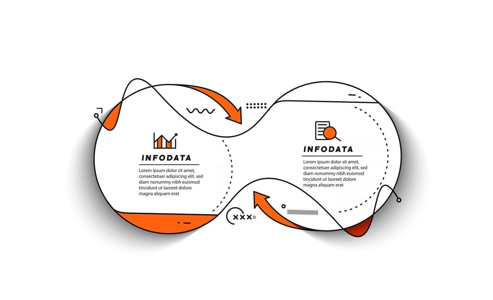 designelement för affärsinfografik. modernt infokart, marknadsföringsdiagram och diagram, stapeldiagram. vektor