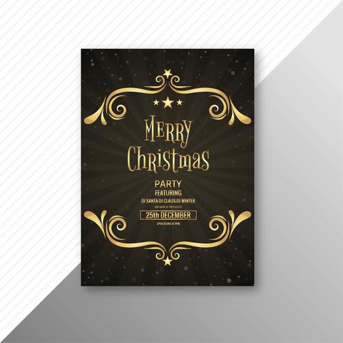 Schönes Kartenschablonenbroschürendesign der frohen Weihnachten vektor