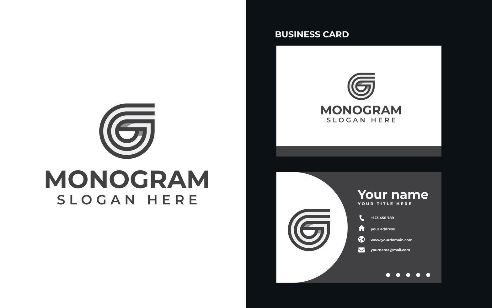 Buchstabe g Monogramm modernes Konzept Logo Vorlage Vektor Illustration