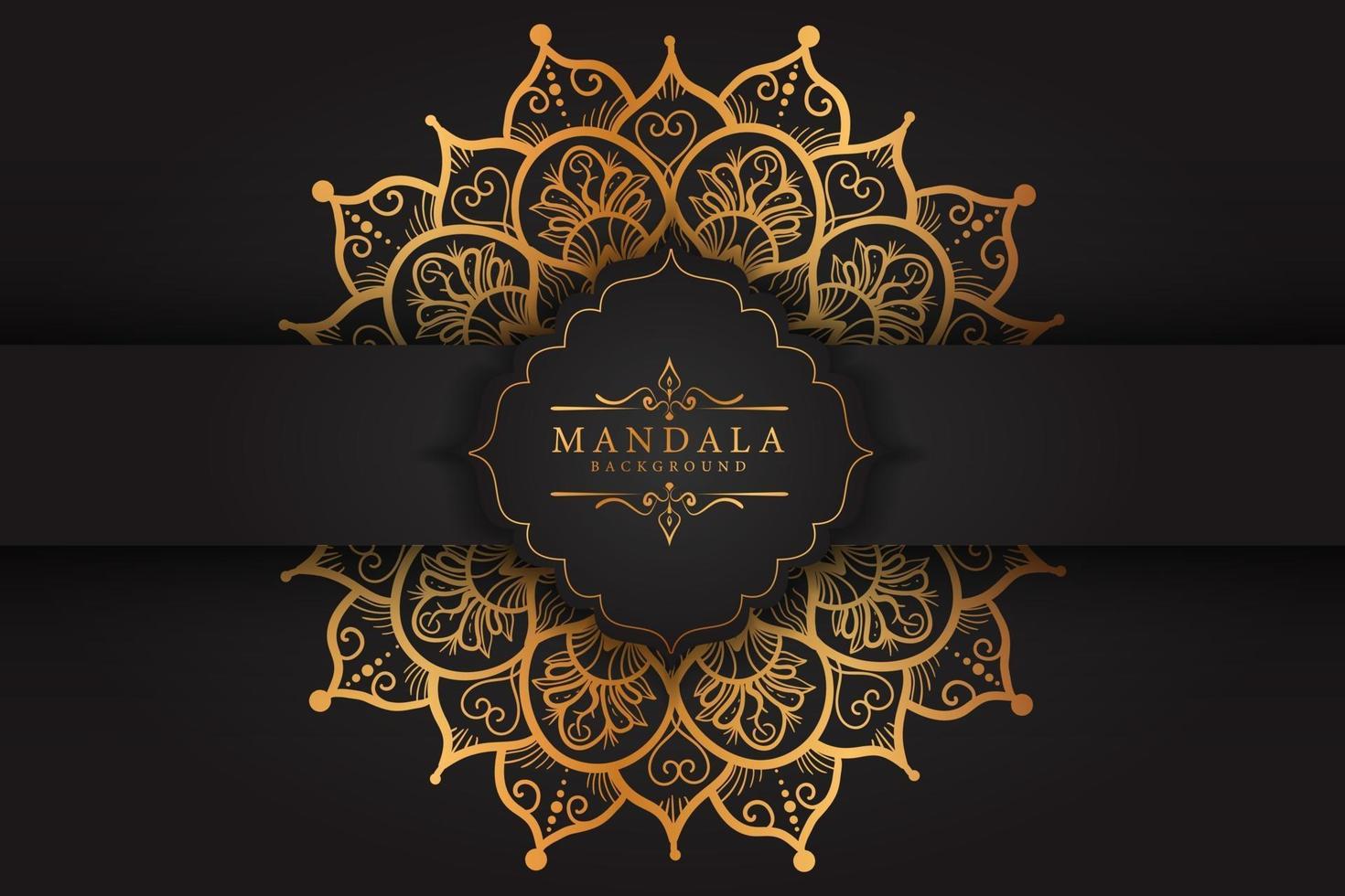 Luxus-Mandala-Hintergrund mit floralem Ornament-Muster. vektor