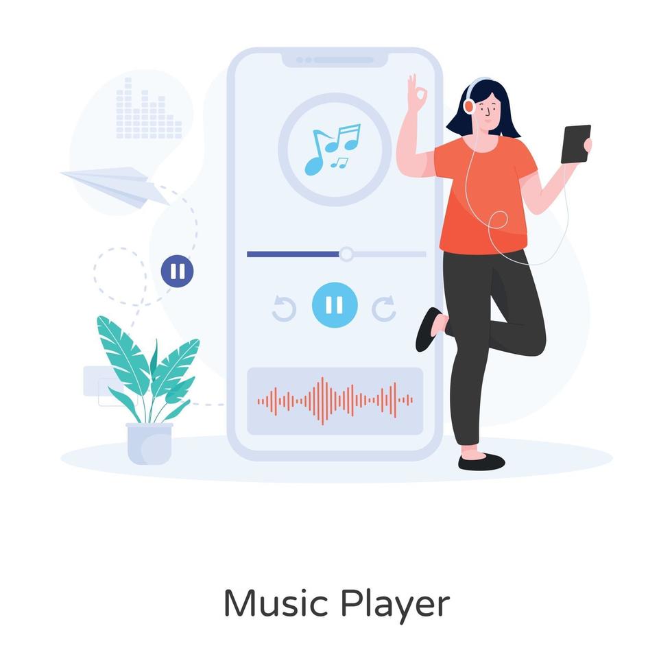 mobiler Musikplayer vektor
