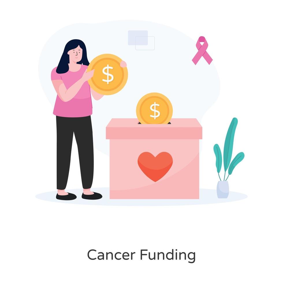 cancerfinansiering och donation vektor