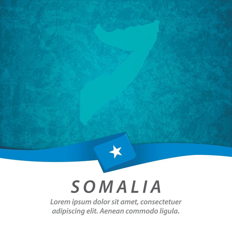somalias flagga med karta vektor